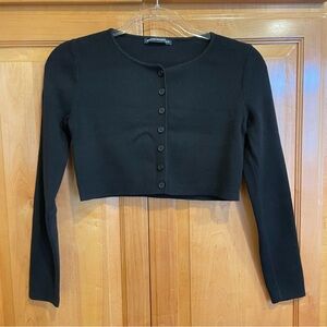 Brandy Melville Black Cardigan with Button Closure